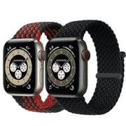 2 Pack/3pack Braided Solo Loop Sport Bands Compatible for Apple Watch Band 38mm 40mm 41mm soft Stretchy wristband Women Men Elastic strap Compatible for iWatch Series 7/6/SE/5/4/3/2/1