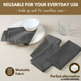 thumbnail image 3 of Native Fab Table Dinner Soft Cotton Reusable Fabric Cloth Napkins, 17x17, Set of 12 - Gray, 3 of 6