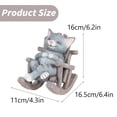thumbnail image 3 of Wgmhea Rocking Chair Animal Statue Small Sculpture Desktop Decoration Reclining Chair Animal Desktop Realistic Gift Pet Statue Animal Home Decoration Suitable For Offi Home Decor, 3 of 7