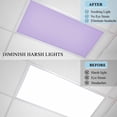 thumbnail image 4 of Purple Fluorescent Light Covers, Modern Pure Lavender Purple Magnetic Light Covers for Ceiling Lights, Fluorescent Ceiling Shade Filters for Classroom Bedroom Office 4x2Ft x 2PCS, 4 of 8
