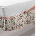 thumbnail image 2 of Vintage Botany Bed Skirt, Victorian and Colorful Endemic Flower Bouquets Prettily Blooming, Elastic Bedskirt Dust Ruffle Wrap Around for Bedding Decor, 4 Sizes, Eggshell Multicolor, by Ambesonne, 2 of 2