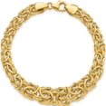thumbnail image 4 of 14K Yellow Gold Graduated Byzantine Bracelet (7.25 X 10.3) Made In Italy sf2813-7.25, 4 of 5