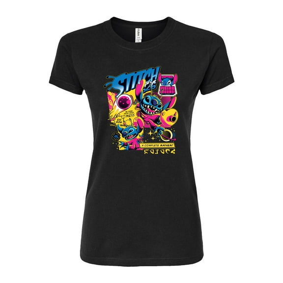 Disney - Lilo & Stitch - Stitch Comic Page - Juniors Fitted Graphic T-Shirt