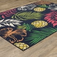 thumbnail image 2 of Oriental Weavers Havana Indoor/Outdoor Rug - HAV07 - 9'10" x 12'10" - in Navy/ Multi - Tropical Style, Water, Stain and Fade Resistant, Hose Clean, Patio, Outdoor Living Area Rug, 2 of 3