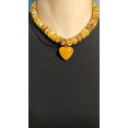 thumbnail image 3 of Collier Style Bohème Perlé Coloré avec Pendentif en Forme de Cœur; un Accessoire à la Mode.,Jaune, 3 of 7