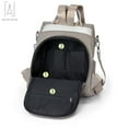 thumbnail image 2 of Gustave Women Backpack, Anti-theft Oxford Backpack Purse Casual Daypack with Adjustable Shoulder Straps, Gray, 2 of 10