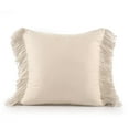 thumbnail image 5 of LR Home Denver Cotton Blend Poly Filled Pillow in Blue/Ivory, 20" x 20", 5 of 9