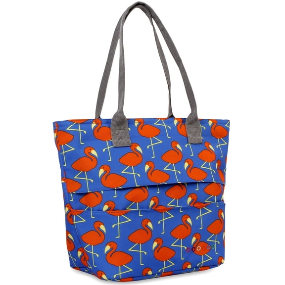 J World Womens Lola Insulated Lunch Tote Bag for School and Work, Flamingo