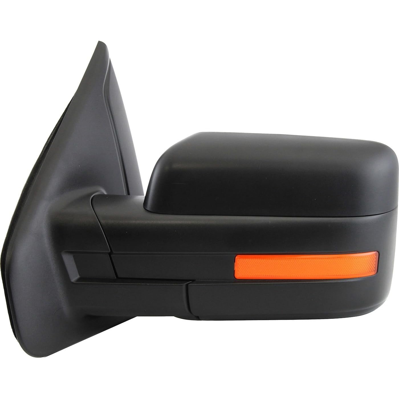 Suitable for Driver Side Power Heated Mirror for Ford F-150 (2011-2014) - Manual Fold with Signal Light & Spotter Glass, Textured Finish