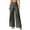 Dark Gray, variant on Women's Asymmetrical Dress Pants High Waist Wrap Straight Wide Leg Slacks Work Trousers Business Casual Navy,Size S