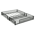 thumbnail image 2 of JERFIT Twin XL over Queen Floor Bunk Bed is quick and easy to assemble. It comes with a ladder for convenient getting on and off the bed. It has a fence for safety and reliability., 2 of 9
