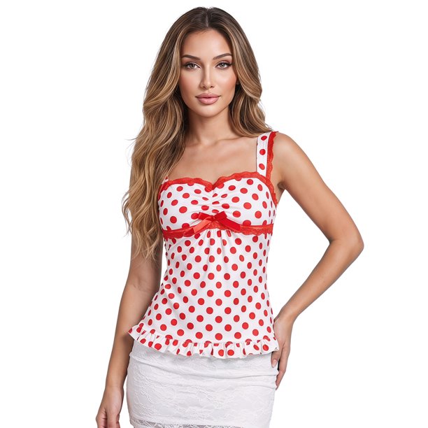 Camisetas de tirantes sin mangas con ribete de encaje y espalda descubierta para mujer, estilo camisón de verano.