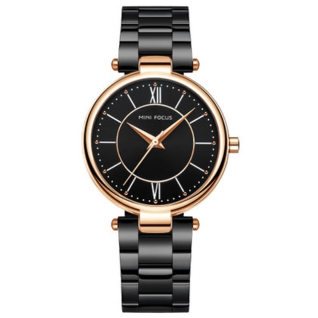 Reloj de mujer Reloj de pulsera de lujo de moda Reloj de metal resistente al agua Reloj de cuar MINI FOCUS Mirar