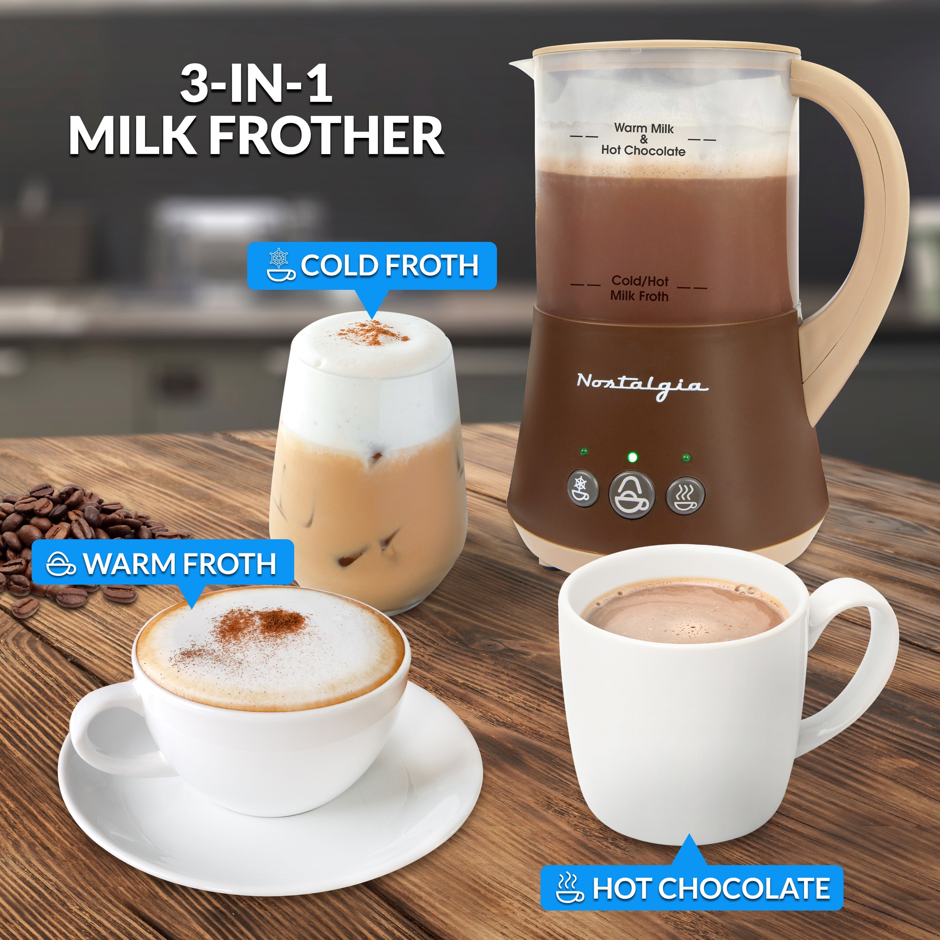 Nostalgia Hot Chocolate Automatic Milk Frother