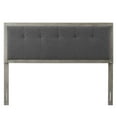 thumbnail image 3 of Tufted Headboard, Full Size, Wood, Fabric, Grey Gray, Modern Contemporary Urban Design, Bedroom Master Guest Suite, 3 of 9