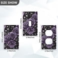 thumbnail image 7 of Yayeee Blank Wall Plate Cover 1-Gang 4.5"x2.7" Home Unused Decorative Outlet, Purple Roses, 7 of 7