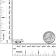 thumbnail image 3 of Gem Stone King 925 Sterling Silver and 10K Yellow Gold White Lab Grown Diamond and Purple Amethyst 3 Stone Engagement Ring for Women (0.50 Cttw, Gemstone April Birthstone, Size 8), 3 of 3