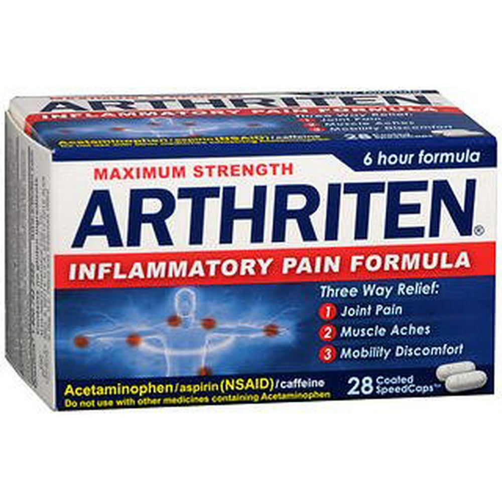 Arthriten Inflammatory Pain Formula Caplets, 28 Count - Walmart.com