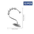 thumbnail image 5 of 12pcs Decorative Shower Curtain Hooks Made of Zinc Alloy for Easy Hanging Silver, 5 of 6