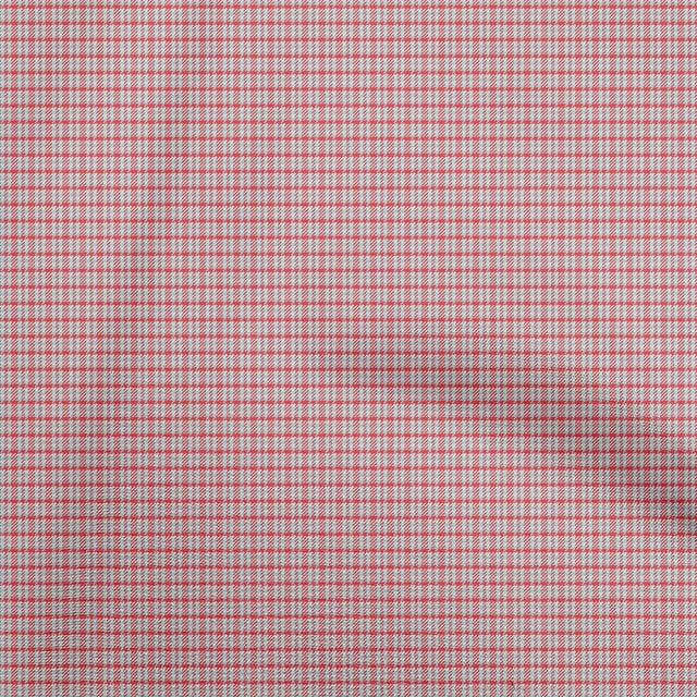 oneOone Cotton Flex Red Fabric Check Houndstooth Fabric For Sewing Printed Craft Fabric By The Yard 40 Inch Wide
