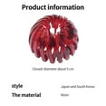 thumbnail image 4 of Femmes Griffes de Cheveux Fixe Clip Mode Oiseau Nid Chignon Fixe Épingle à Cheveux Extensible Queue de Cheval Coiffure Décoration Boucle Cadeaux Fête de Mariage Rouge, 4 of 9
