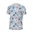 thumbnail image 5 of Rocae Cute Chameleons On Blue for Men's Mesh Quick-Dry Short Sleeve Workout T-Shirt,Mens Crew Neck Tee Lightweight Soft Classic T Shirts 3X-Large, 5 of 9