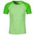 thumbnail image 3 of VNKIDY Boys TShirts Kids Striped Short Sleeve Raglan Tees Waffle Knit Crewneck Casual Breathable Stretch Top For Casual Daily Wear Versatile Top Green 18, 3 of 3