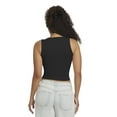 thumbnail image 3 of Mills by Millie Bobby Brown Women's Sleeveless Rib Deep V-Neck Tank Top, Sizes XXS-XXL, 3 of 5