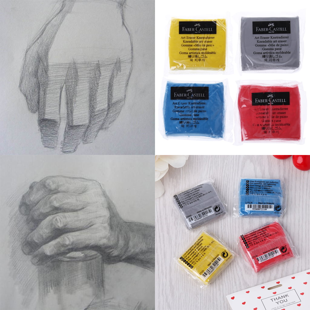 Tebatu Kneaded Art Eraser, Drawing Eraser, Soft Durable Sketch Putty Rubber 4X3.5X1CM