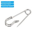 thumbnail image 4 of Uxcell Safety Pins 1.06 Inch Large Metal Sewing Pins Silver Tone 50Pcs, 4 of 5