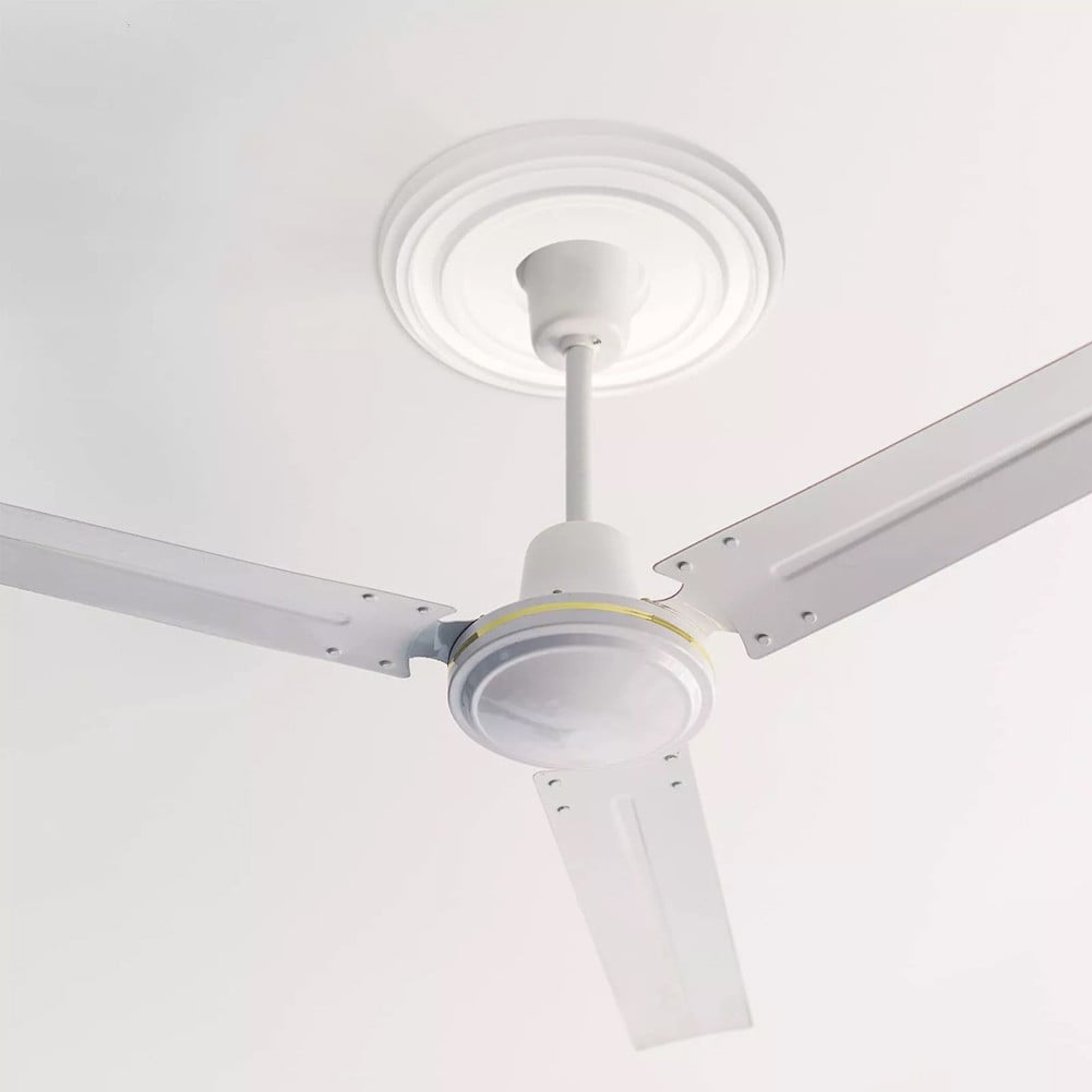 12Inch Home Round Split Medallion Pu Decorative Ceiling Fan Light Fixtures Cover Plate Ceiling Canopy Plate For Chandelier