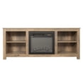 thumbnail image 4 of SYNGAR Fireplace TV Cabinet, Retro Farmhouse TV Stand for TVs up to 58 inches, TV Media Console Cabinet with Storage, Entertainment Center Table for Living Room, Bedroom, Oak, D6922, 4 of 10