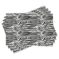 thumbnail image 1 of Ambesonne Black White Place Mats Set of 4, Wild Zebra Lines, Standard Size, Black White, 1 of 6