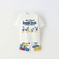 thumbnail image 2 of Conjunto de camiseta y pantalón corto de manga corta para niños y niñas, ropa de verano con estampado de dibujos animados, Tops con estampado bonito, traje informal, 2 of 4
