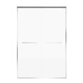 thumbnail image 3 of 60" W x 72" H Chrome Aluminum Frame Double Sliding Shower Door with 1/4" (6mm) Nano-Coated Clear Tempered Glass and Dual Stainless Steel Handles, 3 of 9