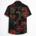 thumbnail image 3 of Eashery Button Down for Men Lapel Tops Mens Button Down Short Sleeve Black 5XL, 3 of 5