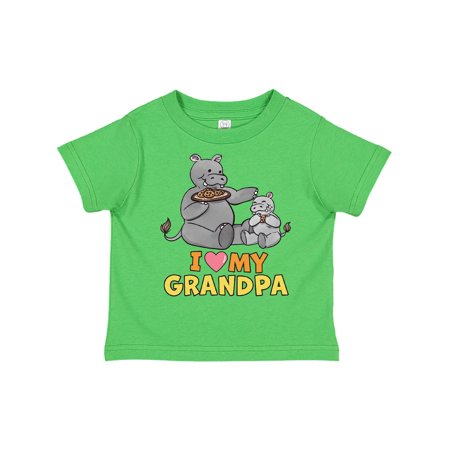 

Inktastic I Love My Grandpa Hippos Gift Toddler Boy or Toddler Girl T-Shirt