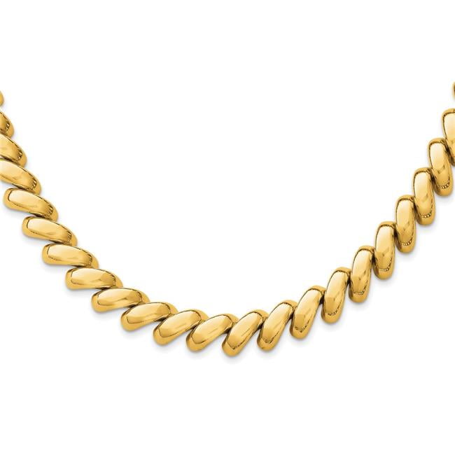 Quality Gold SM20-17 14K Yellow Gold Polished San Marco 17 in. Necklace