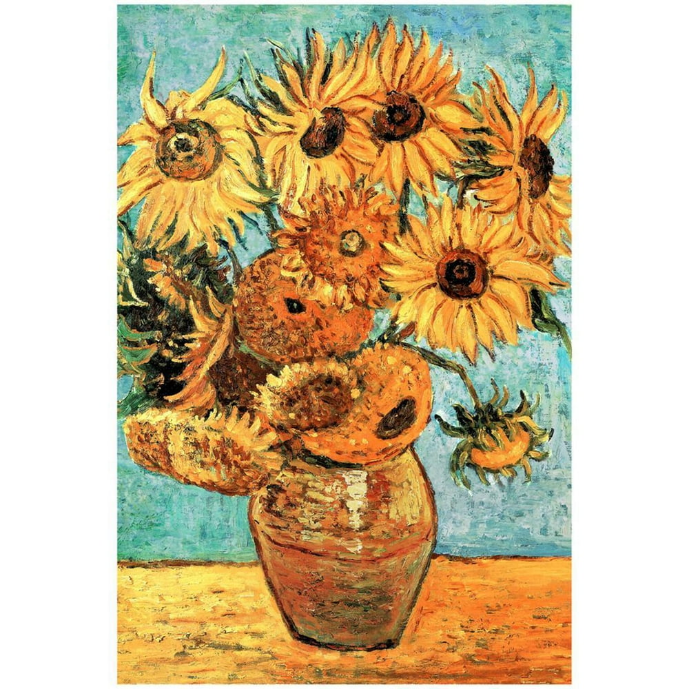 Vincent Van Gogh (Vase with Twelve Sunflowers ) Art Poster Print Poster