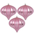 thumbnail image 4 of Vickerman 5.7" Pink Matte Onion Christmas Ornament, UV treated, Set of 3, 4 of 8
