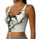 thumbnail image 2 of Fotbe Black And White Rose Sujetador Deportivo Largo sin Aros para Mujer con Almohadillas y Soporte Medio, Transpirable y Absorbente, Camiseta Tipo Chaleco o Tank Top-Medium, 2 of 8