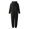 thumbnail image 5 of JWZUY Women Zip-up Hoodie Plush Long Sleeve Pajama One Piece Bodysuits Outfits Sleepwear Hooded Jumpsuit M, 5 of 6