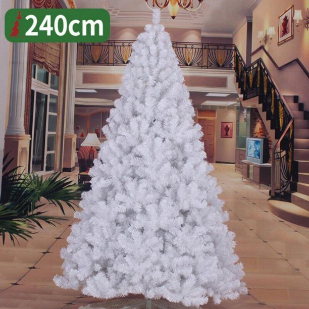 Clearance!8Ft Pencil Flocking Christmas Tree Flocking Tied Light
