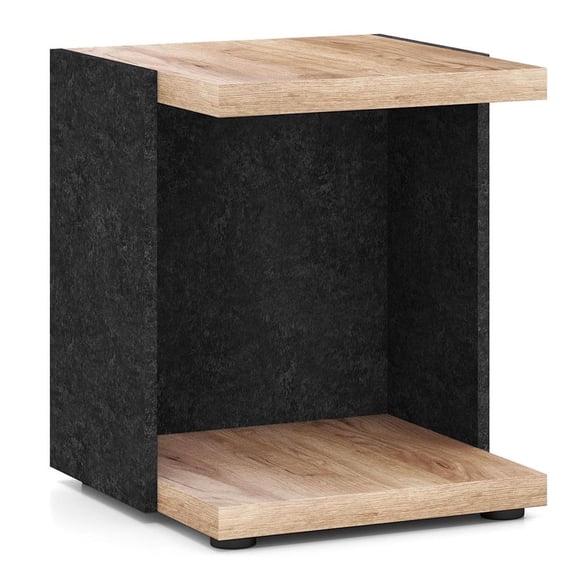 Topcobe End Table 2-Tier Sofa Side Table with Open Storage Shelf, End Tables Living Room, Modern Furniture for Home-Oak