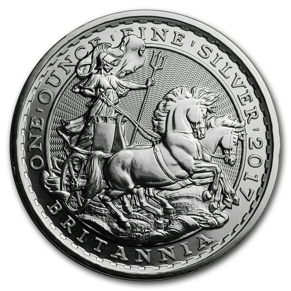 2017 Great Britain 1 oz Silver Britannia (20th Anniv Chariot) Walmart