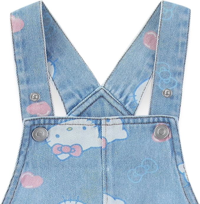 Hello Kitty Sanrio Denim Jumper Dress with Shirt (Girls), 2 Piece Set, Sizes 2T-6X