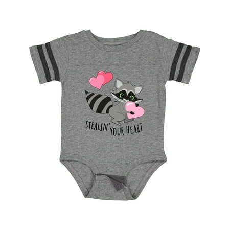 

Inktastic Stealin Your Heart Cute Raccoon Gift Baby Boy or Baby Girl Bodysuit