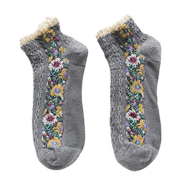 Prettyia - Calcetines de para mujer y niña, calcetines de verano, calcetería acogea, tamaño libre gris Colcomx Calcetines Algodón Barco