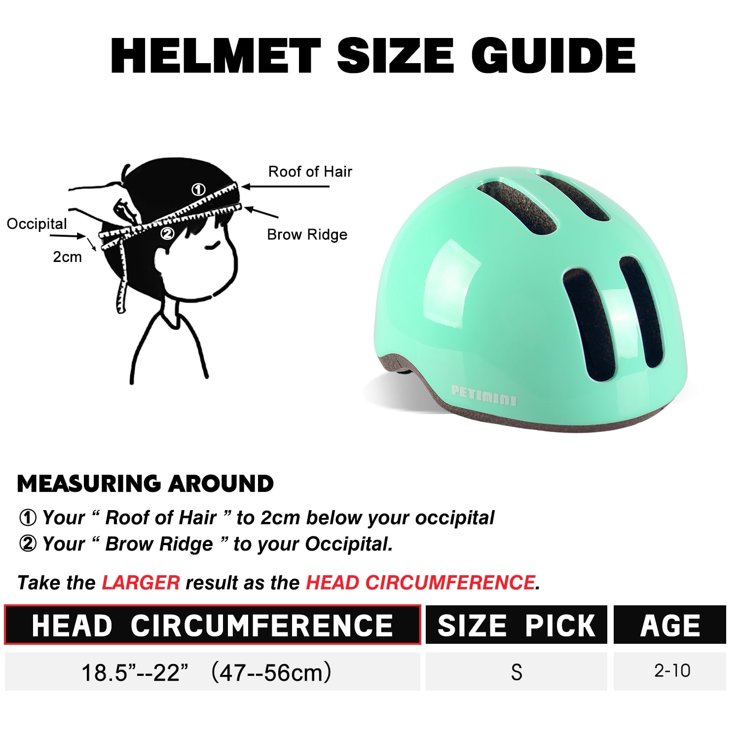 Bike helmet measuring guide hotsell
