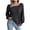 Black, variant on XMMSWDLA Womens Ribbed Knit Textured Drop Shoulder Long Sleeve Crew Neck Pullover Sweaters Gray Women'S Pullover Sweaters